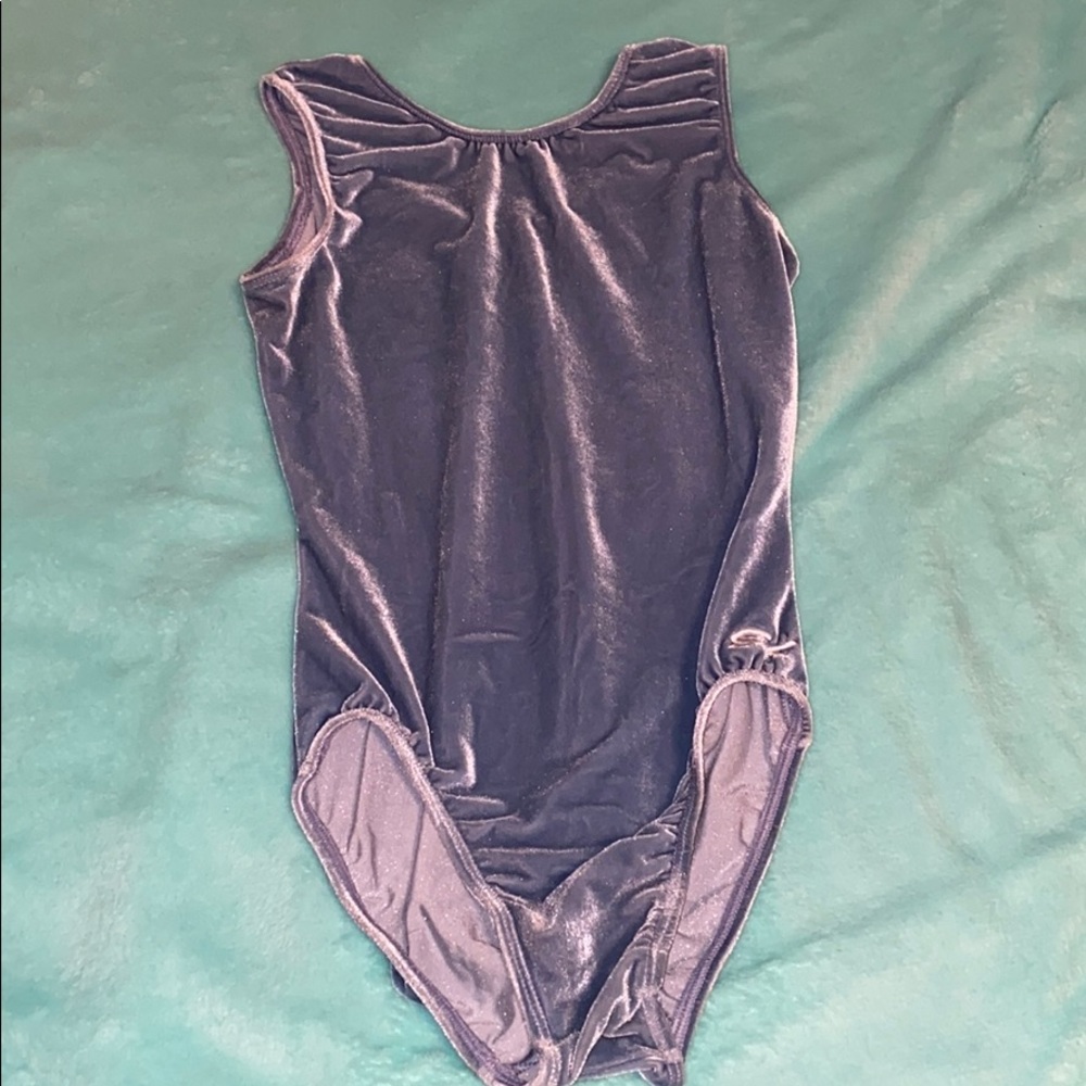 Baby blue GK velvet leotard